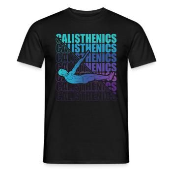 Gymnastique Gymnastique Gymnastique Fitness - T-shirt homme - noir - Devant - AI Model Male 178 light (178cm)