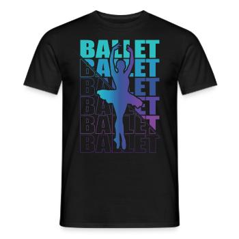 Ballett, Ballerina, Girl, Mädchen, Tanzen - Männer T-Shirt - Schwarz - Vorne - AI Model Male 178 light (178cm)