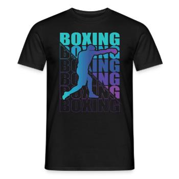 Boxen Martial Arts Boxing Box Club Boxer - Men's T-Shirt - black - Front - AI Model Male 178 light (178cm)