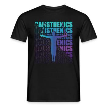 Gymnastique Gymnastique Gymnastique Fitness - T-shirt homme - noir - Devant - AI Model Male 178 light (178cm)