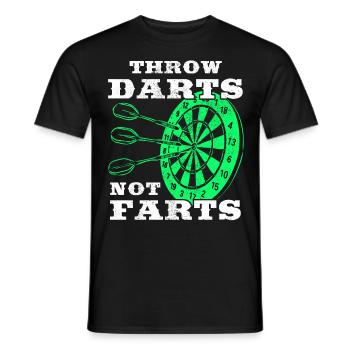 Darts Sports Club, Dartboard, Arrow Sport Darts - Men's T-Shirt - black - Front - AI Model Male 178 light (178cm)