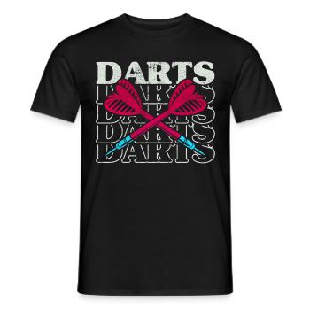 Darts Sport Verein, Dartscheibe, Pfeil Sport Dart - Männer T-Shirt - Schwarz - Vorne - AI Model Male 178 light (178cm)