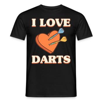 Club de sport de fléchettes, jeu de fléchettes, fléchettes sportives Arrow - T-shirt homme - noir - Devant - AI Model Male 178 light (178cm)