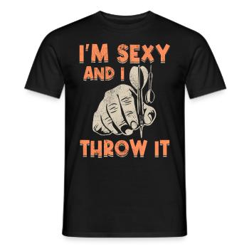 Darts Sport Verein, Dartscheibe, Pfeil Sport Dart - Männer T-Shirt - Schwarz - Vorne - AI Model Male 178 light (178cm)