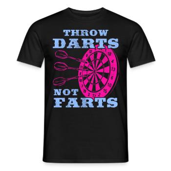 Club de sport de fléchettes, jeu de fléchettes, fléchettes sportives Arrow - T-shirt homme - noir - Devant - AI Model Male 178 light (178cm)