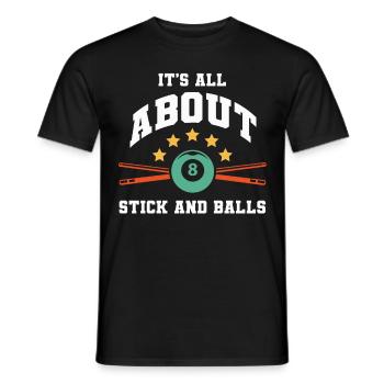 Billiard Poolbillard Snooker Verein Club Billard - Männer T-Shirt - Schwarz - Vorne - AI Model Male 178 light (178cm)