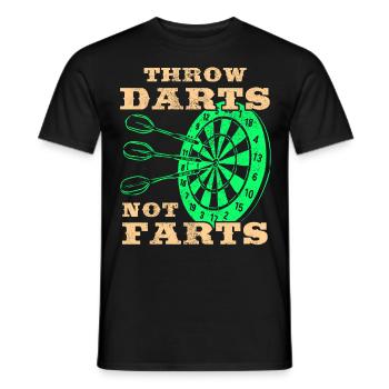 Darts Sports Club, Dartboard, Arrow Sport Darts - Men's T-Shirt - black - Front - AI Model Male 178 light (178cm)