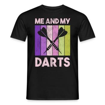 Club de sport de fléchettes, jeu de fléchettes, fléchettes sportives Arrow - T-shirt homme - noir - Devant - AI Model Male 178 light (178cm)