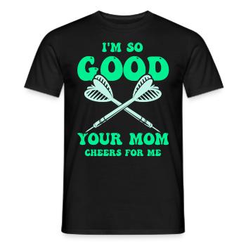 Club de sport de fléchettes, jeu de fléchettes, fléchettes sportives Arrow - T-shirt homme - noir - Devant - AI Model Male 178 light (178cm)