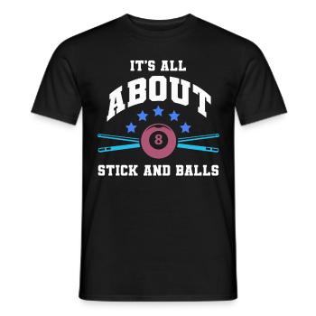 Billiard Poolbillard Snooker Verein Club Billard - Männer T-Shirt - Schwarz - Vorne - AI Model Male 178 light (178cm)