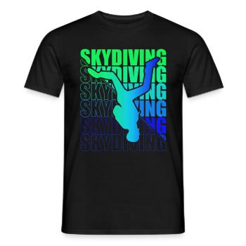 Skydive Freefly Fallschirmspringer Shirt Skydiving - Männer T-Shirt - Schwarz - Vorne - AI Model Male 178 light (178cm)