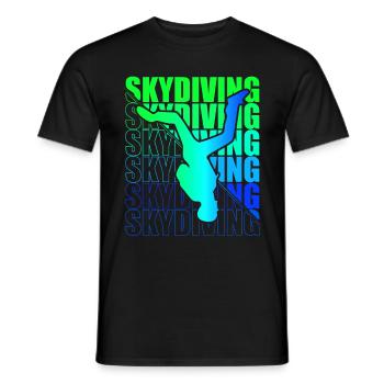 Skydive Freefly Fallschirmspringer Shirt Skydiving - Männer T-Shirt - Schwarz - Vorne - AI Model Male 178 light (178cm)
