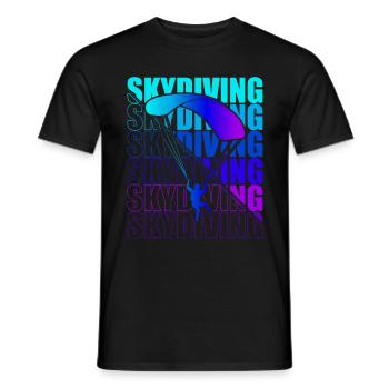 Skydive Freefly Fallschirmspringer Shirt Skydiving - Männer T-Shirt - Schwarz - Vorne - AI Model Male 178 light (178cm)