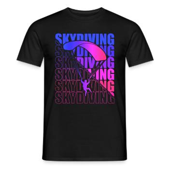 Skydive Freefly Fallschirmspringer Shirt Skydiving - Männer T-Shirt - Schwarz - Vorne - AI Model Male 178 light (178cm)