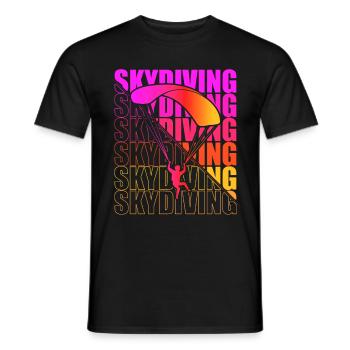 Skydive Freefly Fallschirmspringer Shirt Skydiving - Männer T-Shirt - Schwarz - Vorne - AI Model Male 178 light (178cm)