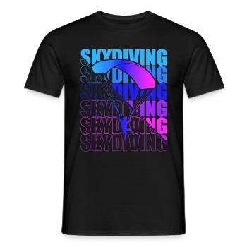 Skydive Freefly Fallschirmspringer Shirt Skydiving - Männer T-Shirt - Schwarz - Vorne - AI Model Male 178 light (178cm)