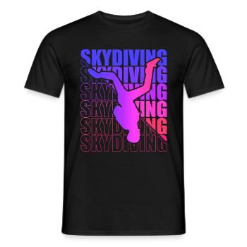 Skydive Freefly Fallschirmspringer Shirt Skydiving - Männer T-Shirt - Schwarz - Vorne - AI Model Male 178 light (178cm)