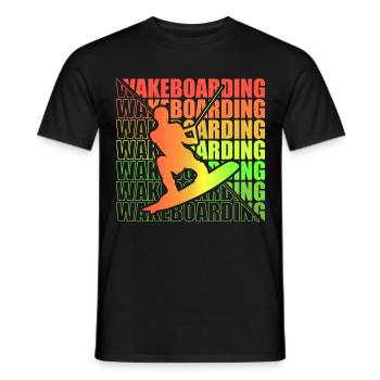 Wakeboard Wakeboarder Wakeboarding Freestyle DNA - Men's T-Shirt - black - Front - AI Model Male 178 light (178cm)