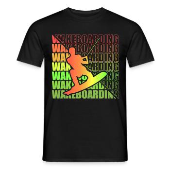 Wakeboard Wakeboarder Wakeboarding Freestyle DNA - Men's T-Shirt - black - Front - AI Model Male 178 light (178cm)