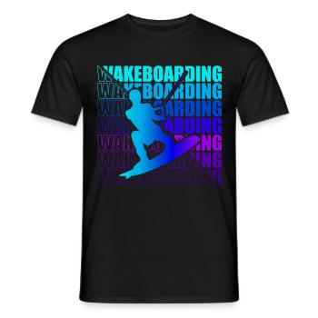 Wakeboard Wakeboarder Wakeboarding Freestyle DNA - Men's T-Shirt - black - Front - AI Model Male 178 light (178cm)