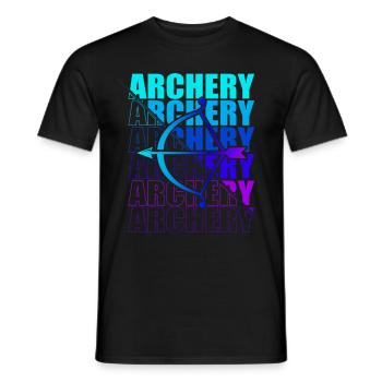 Bogensport Bogenschütze Bogenschießen Pfeil Bogen - Männer T-Shirt - Schwarz - Vorne - AI Model Male 178 light (178cm)