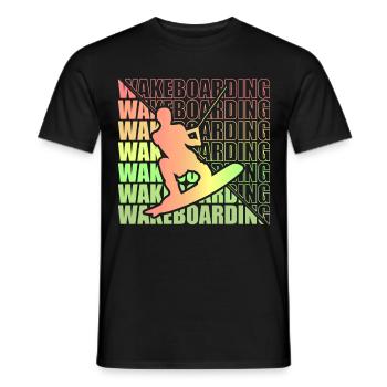 Wakeboard Wakeboarder Wakeboarding Freestyle DNA - Men's T-Shirt - black - Front - AI Model Male 178 light (178cm)
