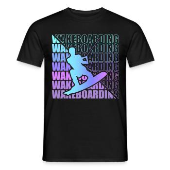 Wakeboard Wakeboarder Wakeboarding Freestyle DNA - Men's T-Shirt - black - Front - AI Model Male 178 light (178cm)