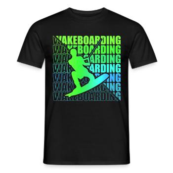 Wakeboard Wakeboarder Wakeboarding Freestyle DNA - Men's T-Shirt - black - Front - AI Model Male 178 light (178cm)