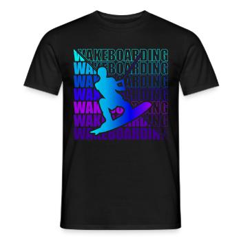 Wakeboard Wakeboarder Wakeboarding Freestyle DNA - Men's T-Shirt - black - Front - AI Model Male 178 light (178cm)