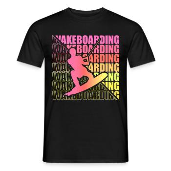 Wakeboard Wakeboarder Wakeboarding Freestyle DNA - Men's T-Shirt - black - Front - AI Model Male 178 light (178cm)