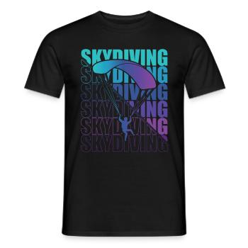 Skydive Freefly Fallschirmspringer Shirt Skydiving - Männer T-Shirt - Schwarz - Vorne - AI Model Male 178 light (178cm)