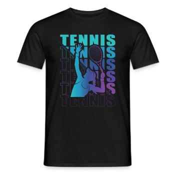 Vêtements pour joueurs de tennis Tennis Femmes Filles - T-shirt homme - noir - Devant - AI Model Male 178 light (178cm)