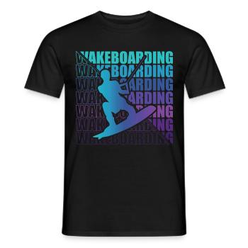 Wakeboard Wakeboarder Wakeboarding Freestyle DNA - Men's T-Shirt - black - Front - AI Model Male 178 light (178cm)