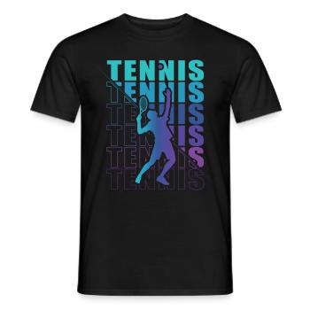 Vêtements pour joueurs de tennis Tennis Femmes Filles - T-shirt homme - noir - Devant - AI Model Male 178 light (178cm)