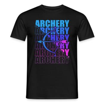 Bogensport Bogenschütze Bogenschießen Pfeil Bogen - Männer T-Shirt - Schwarz - Vorne - AI Model Male 178 light (178cm)