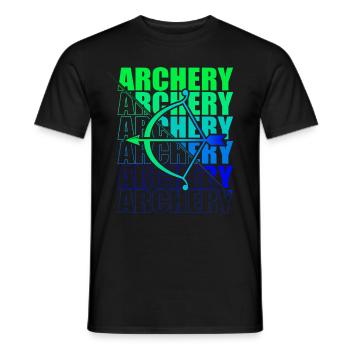 Bogensport Bogenschütze Bogenschießen Pfeil Bogen - Männer T-Shirt - Schwarz - Vorne - AI Model Male 178 light (178cm)