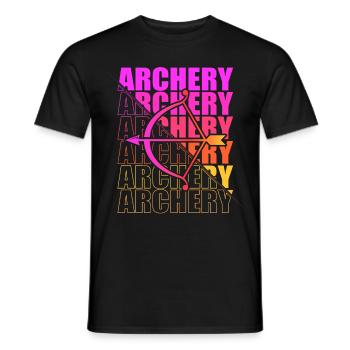 Archery Archer Archery Bow - Men's T-Shirt - black - Front - AI Model Male 178 light (178cm)