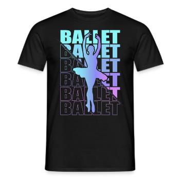 Ballett, Ballerina, Girl, Mädchen, Tanzen - Männer T-Shirt - Schwarz - Vorne - AI Model Male 178 light (178cm)