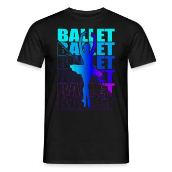 Ballett, Ballerina, Girl, Mädchen, Tanzen - Männer T-Shirt - Schwarz - Vorne - AI Model Male 178 light (178cm)