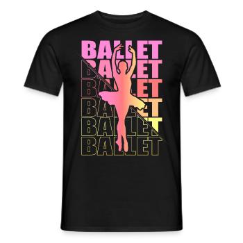 Ballett, Ballerina, Girl, Mädchen, Tanzen - Männer T-Shirt - Schwarz - Vorne - AI Model Male 178 light (178cm)