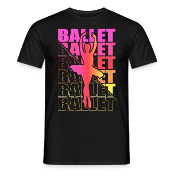 Ballett, Ballerina, Girl, Mädchen, Tanzen - Männer T-Shirt - Schwarz - Vorne - AI Model Male 178 light (178cm)