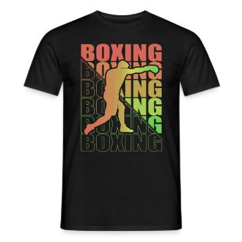 Boxen Martial Arts Boxing Box Club Boxer - Men's T-Shirt - black - Front - AI Model Male 178 light (178cm)