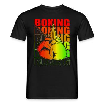 Boxen Martial Arts Boxing Box Club Boxer - Men's T-Shirt - black - Front - AI Model Male 178 light (178cm)