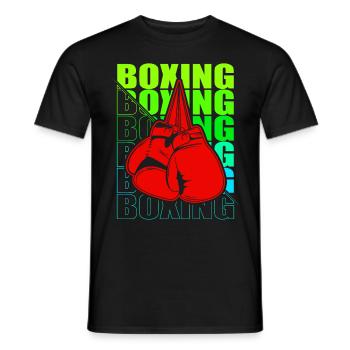 Boxen Martial Arts Boxing Box Club Boxer - Men's T-Shirt - black - Front - AI Model Male 178 light (178cm)