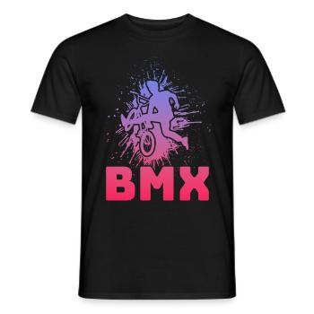vintage bike outfit, bike urban freestyle bmx - Men's T-Shirt - black - Front - AI Model Male 178 light (178cm)