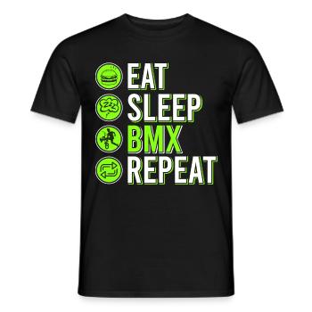vintage bike outfit, bike urban freestyle bmx - Men's T-Shirt - black - Front - AI Model Male 178 light (178cm)