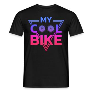 vintage bike outfit, bike urban freestyle bmx - Men's T-Shirt - black - Front - AI Model Male 178 light (178cm)