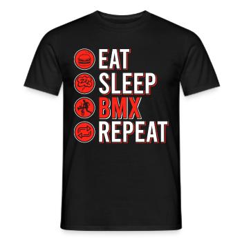 vintage bike outfit, bike urban freestyle bmx - Men's T-Shirt - black - Front - AI Model Male 178 light (178cm)