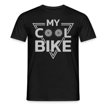 vintage bike outfit, bike urban freestyle bmx - Men's T-Shirt - black - Front - AI Model Male 178 light (178cm)