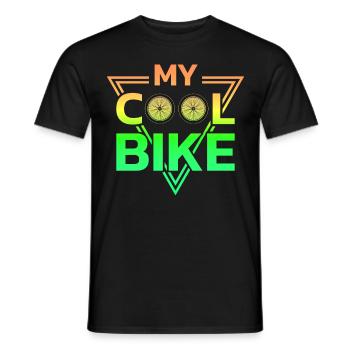 vintage bike outfit, bike urban freestyle bmx - Men's T-Shirt - black - Front - AI Model Male 178 light (178cm)
